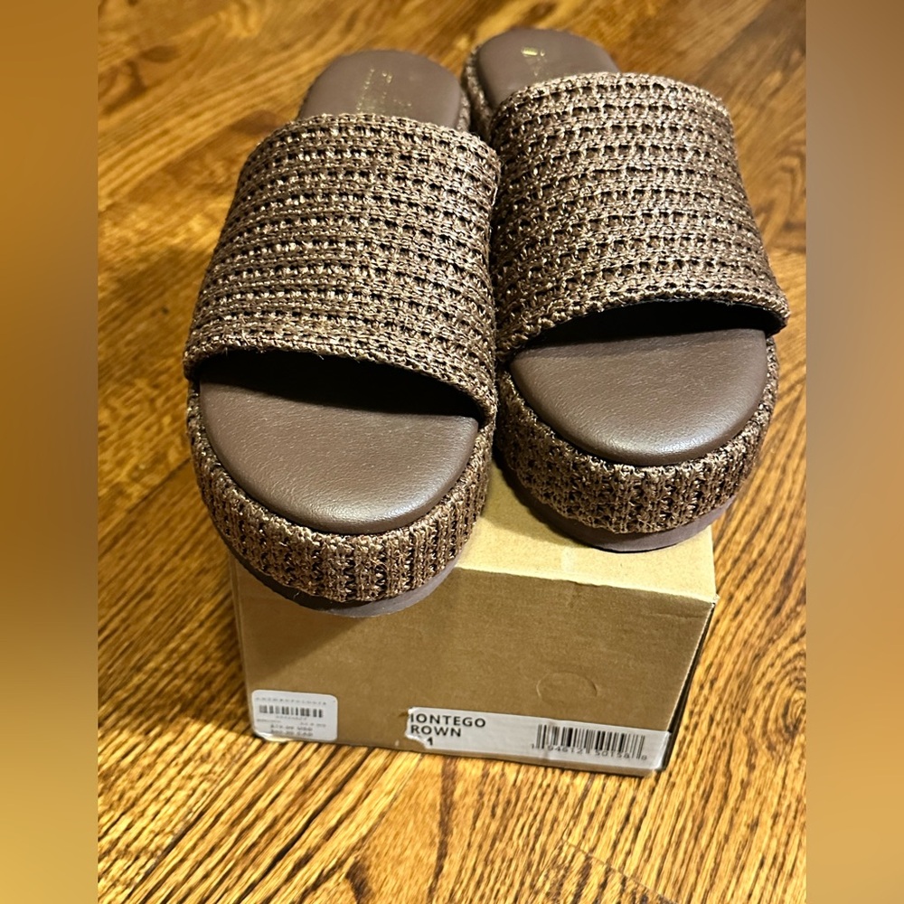 NIB Anthropologie Matisse Montego Platform Slides - Picture 7 of 7